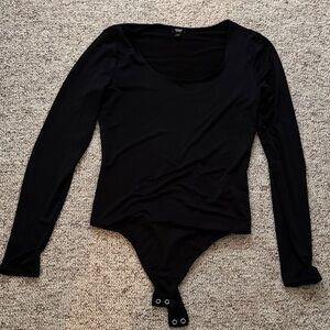 Express Black Scoop Neck Bodysuit